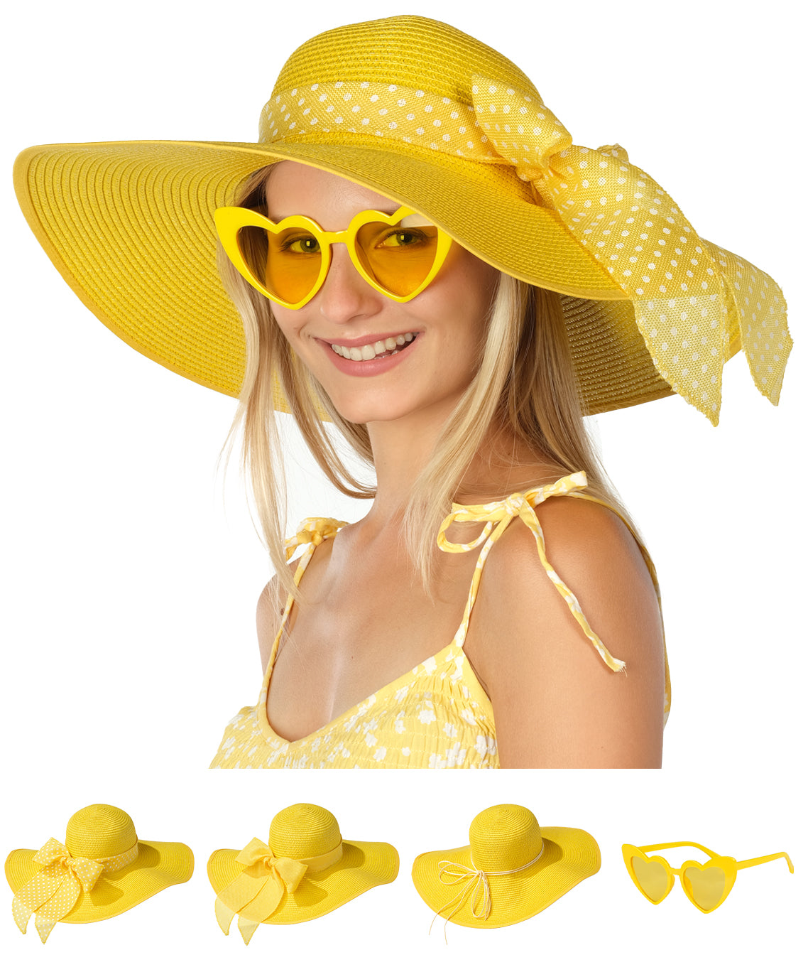 Women's Sun Hats Upf 50+ Beach Hat Wide Brim Straw Hat