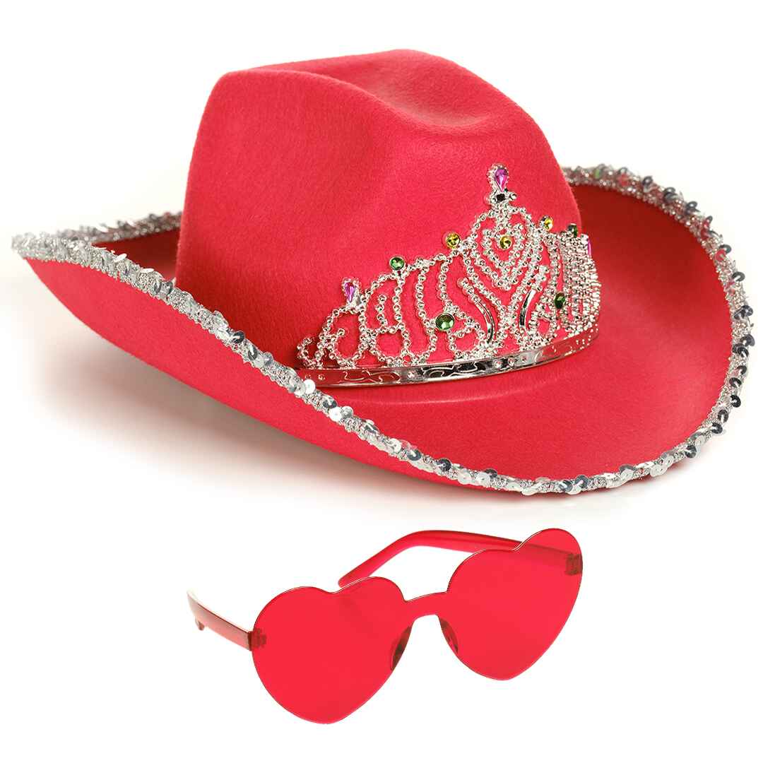 Womens red 2024 cowboy hat