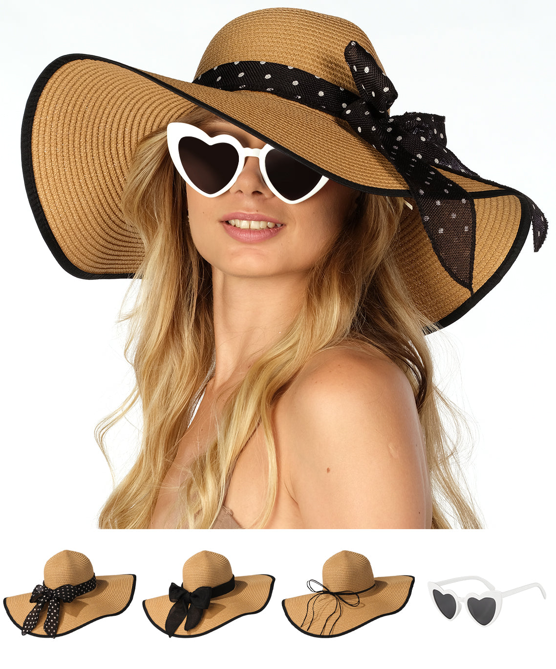 Wide Brim Hats Simple Girl Sun Hat Wide Brim Floppy Summer Hats