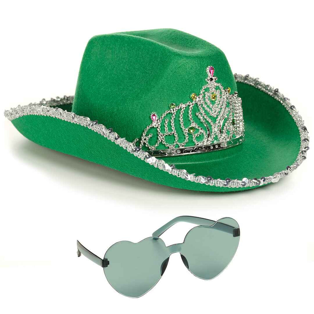 Irish St. Patrick's Day Light Up LED Sequin Cowboy Hat