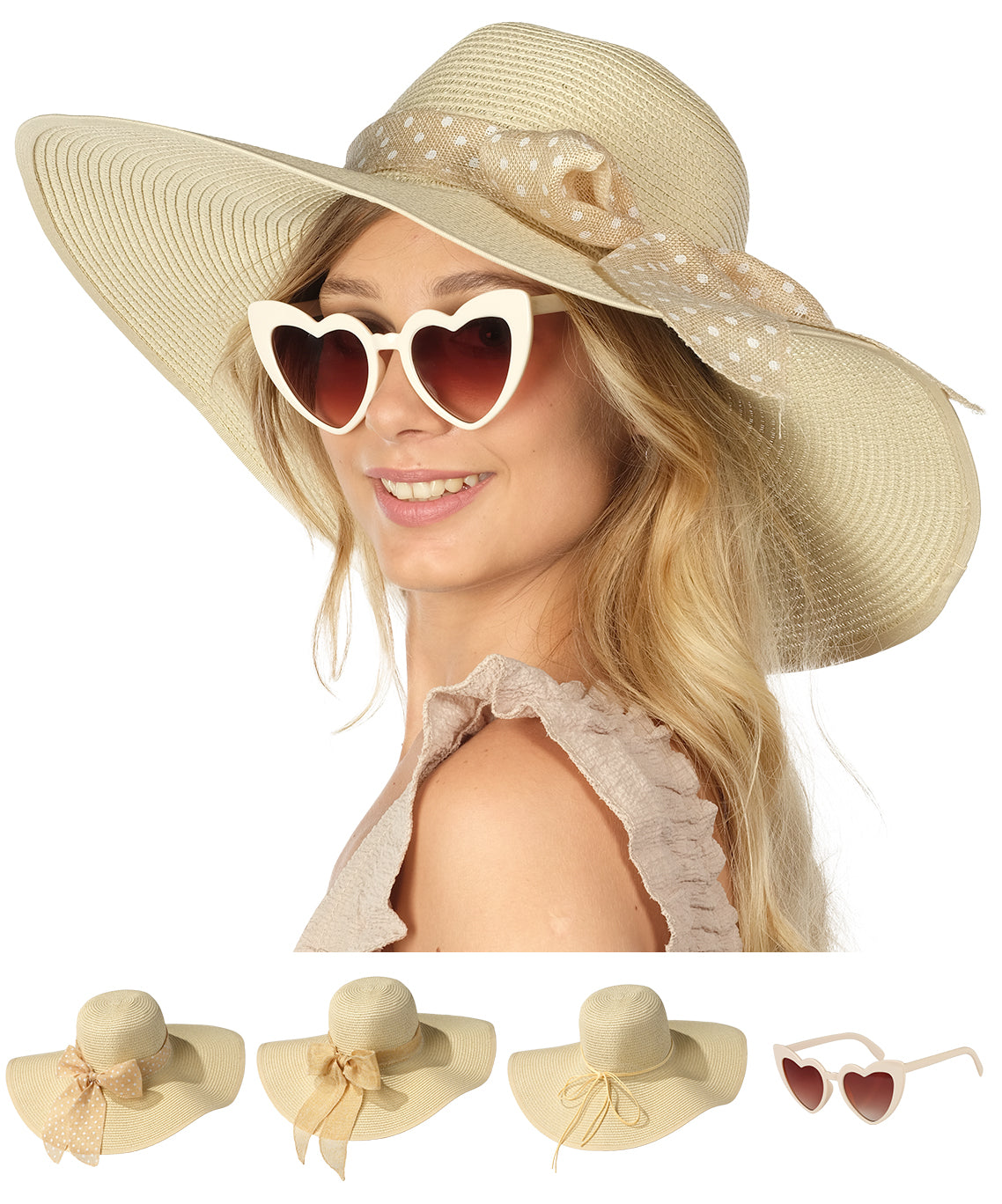 Ivory Panama straw beach hats for women-Packable Sun Hat - Funcredible