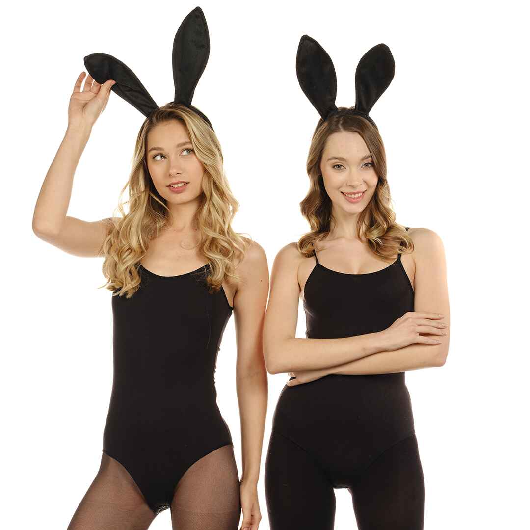 Black Bunny Costume Accessories - Bunny Ears and Tails - Funcredible