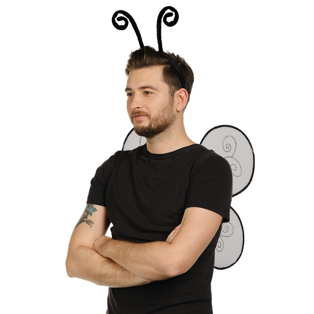 Fly Costume Accessories - Fly Wings and Fly Antenna Headband Set -FUNCREDIBLE