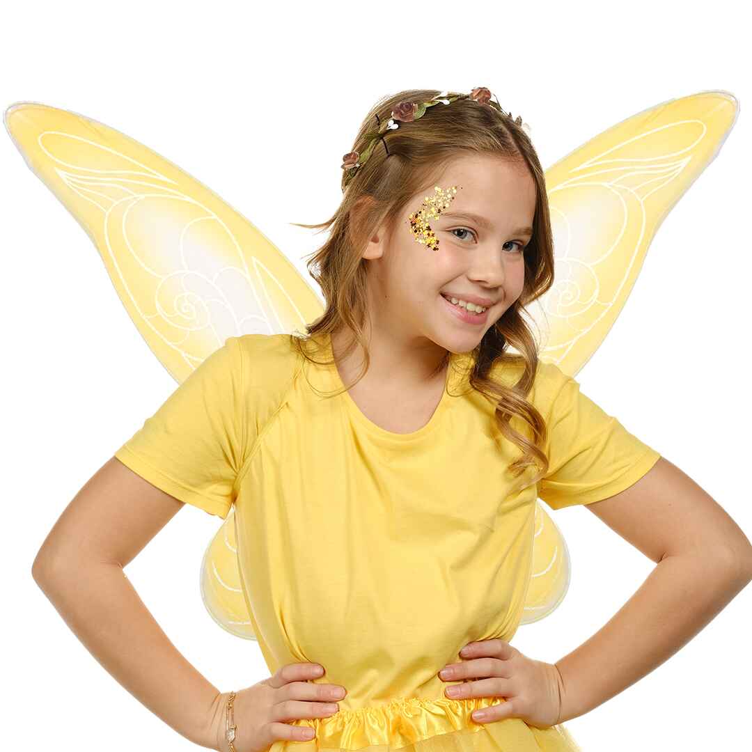 Gold Fairy Wings - Fairy Costume Accessories For Women - FUNCREDIBLE