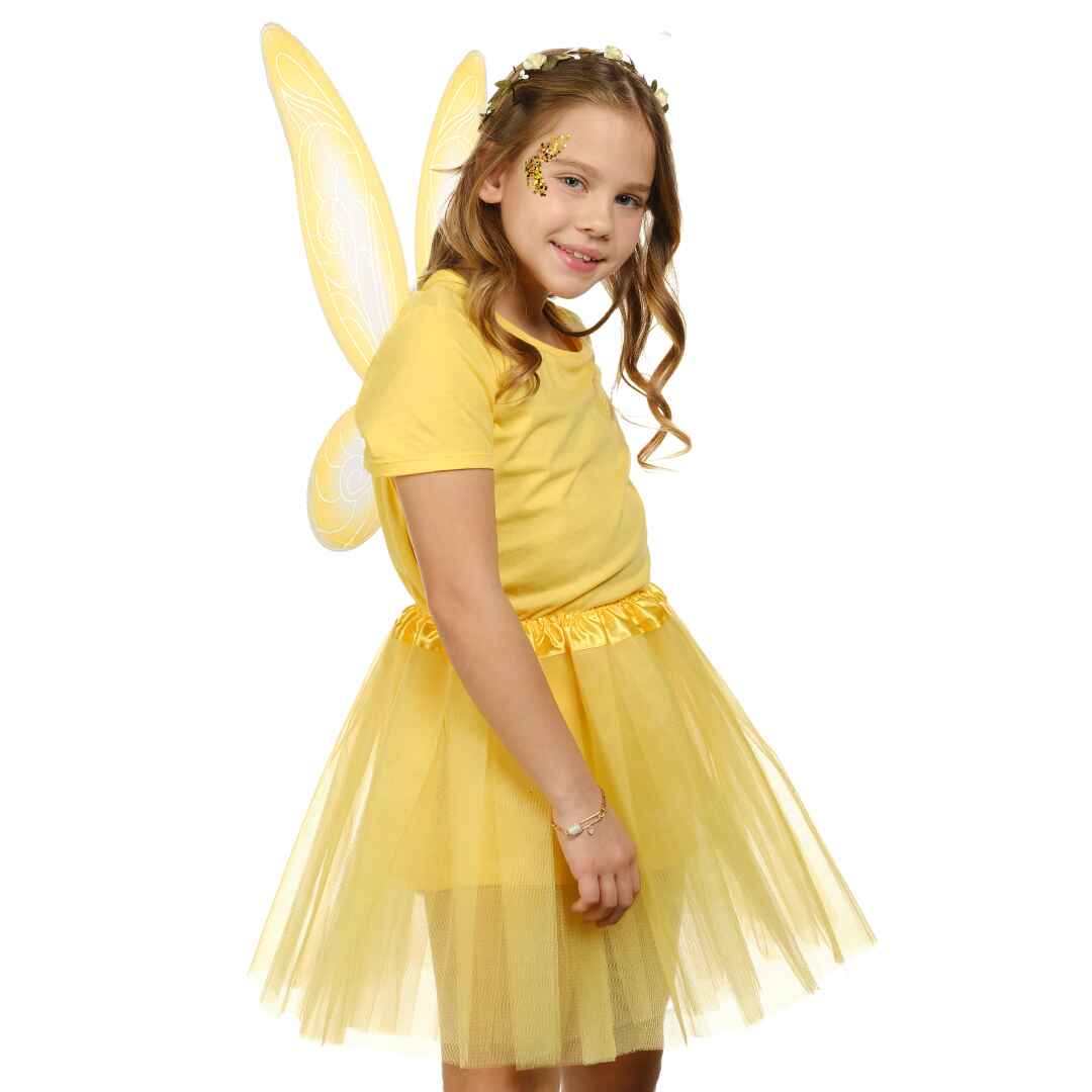 Gold Fairy Wings - Fairy Costume Accessories For Women - FUNCREDIBLE