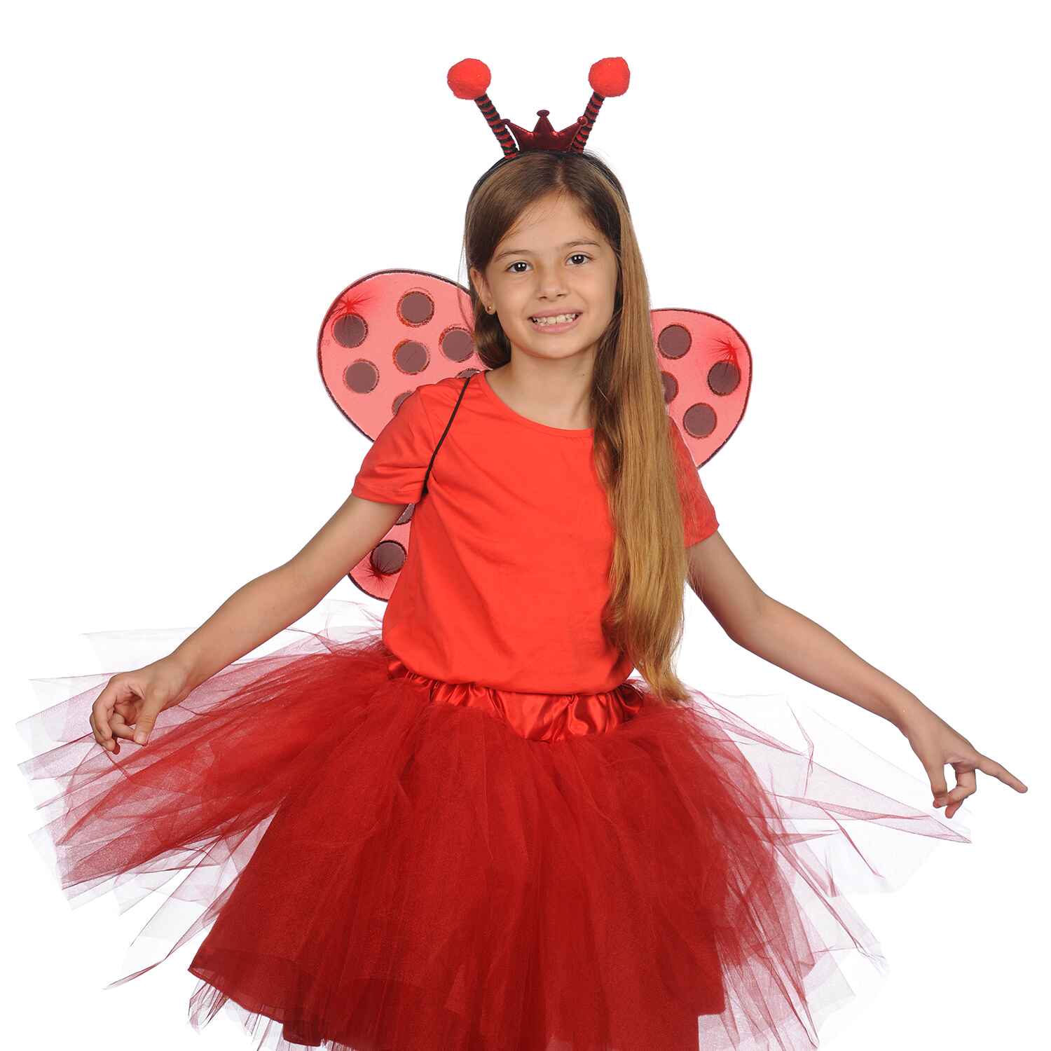 Funcredible Ladybug Costume Accessories | Ladybug Wings and Ladybug Headband | Red Ladybugs Costume Set | Halloween Cosplay Part