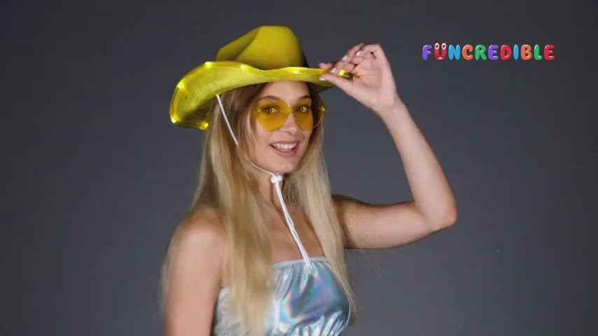 Funcredible Light Up Cowboy Hat for Women